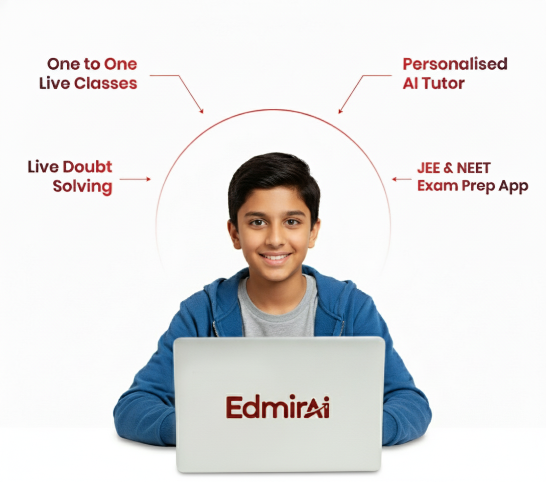 Student using Edmirai AI-powered personalised learning platform on laptop Student using Edmirai AI-powered personalised learning platform on laptop